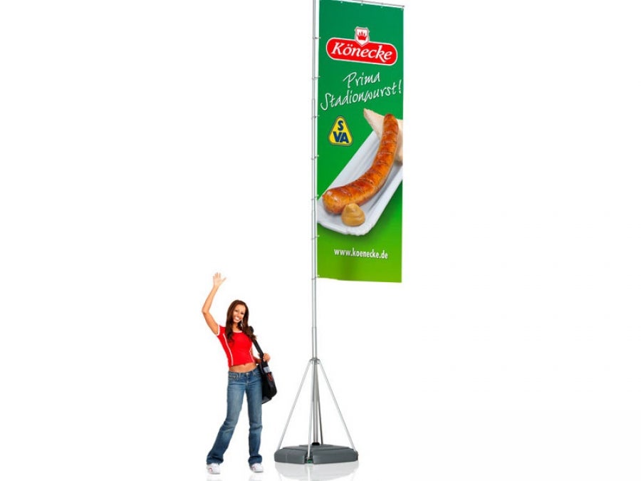 Fahnenmast / Flaggenmast für 110cm x 300cm Flagge mieten – 2