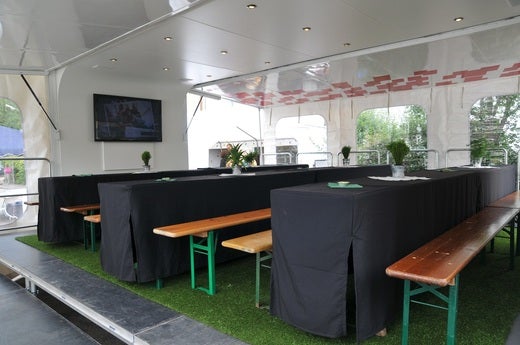 Lounge Trailer Überdacht bis zu 80m² American Diner Bar Überdachung Zelt Bühne Dach – 3