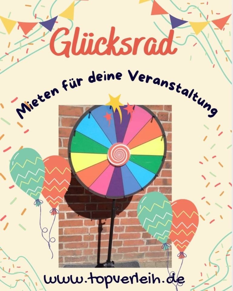 Glücksrad Veranstaltung mieten in Neumünster bei Nord-Ostsee Events