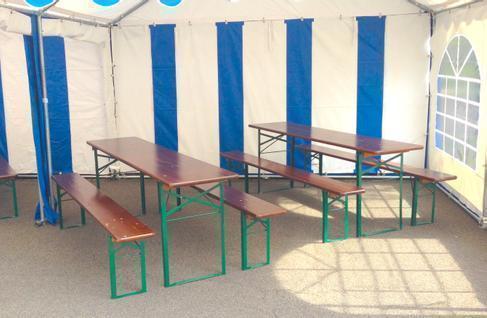 Festzeltgarnituren / Bierbänke / Bierzeltgarnitur / Bierbank / Festzeltgarnitur / Biertisch