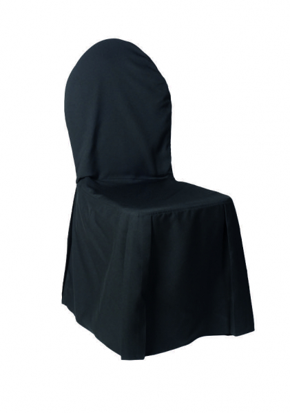 Husse für Bankettstuhl, schwarz mieten