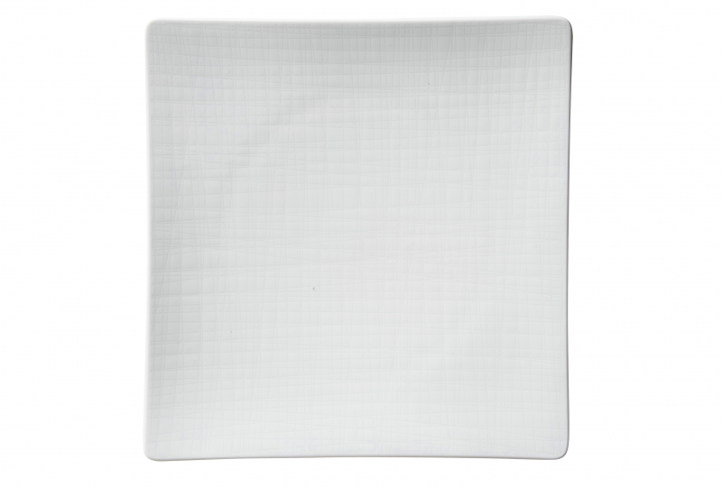 MESH Teller flach quadrat 27 x 27 cm, white mieten