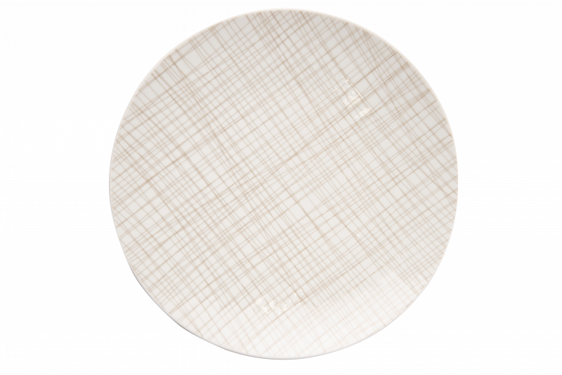 MESH Teller flach Ø 30 cm, white/walnut mieten