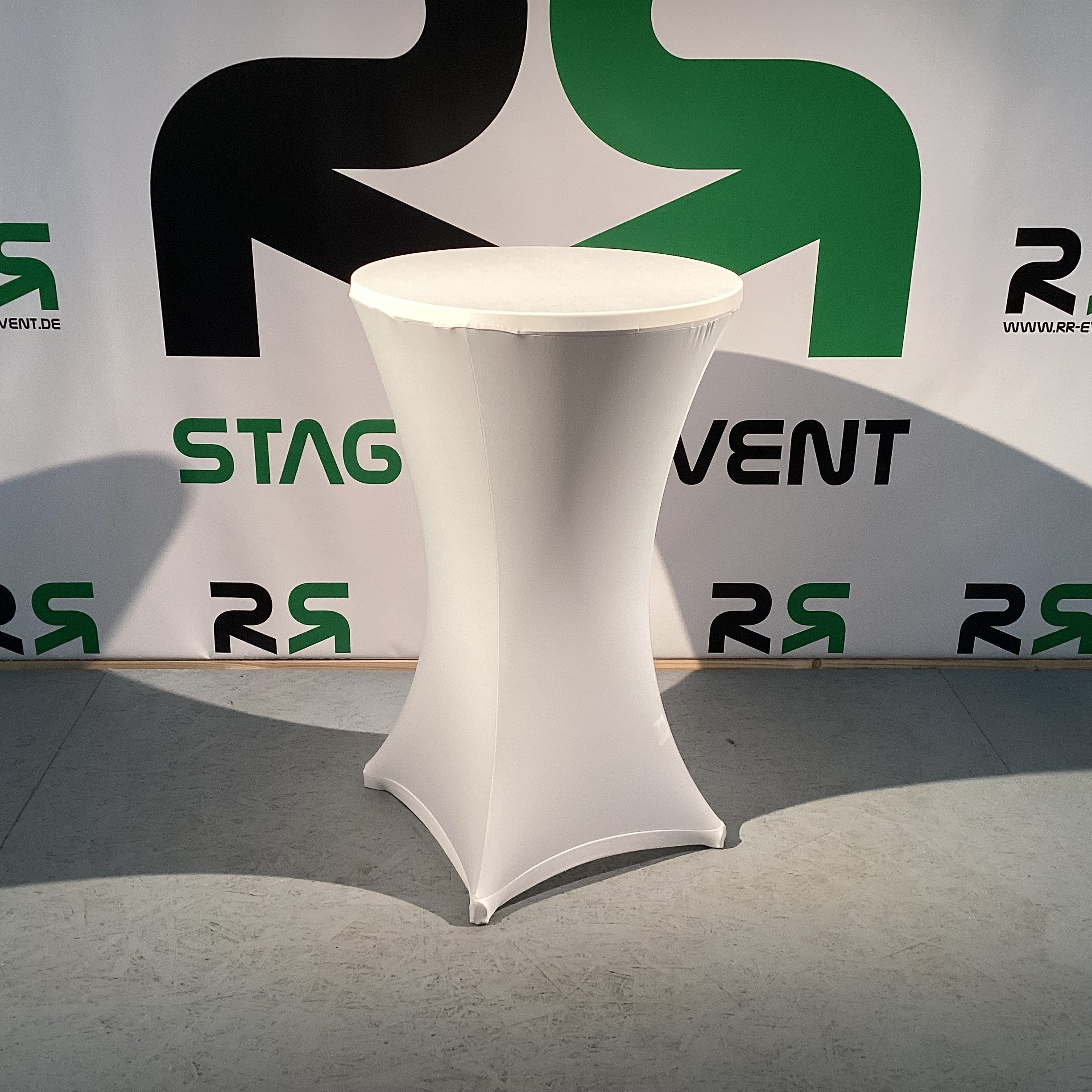 Bistrotisch Stehtisch Ø70cm für Husse in silber, schwarz oder weiß