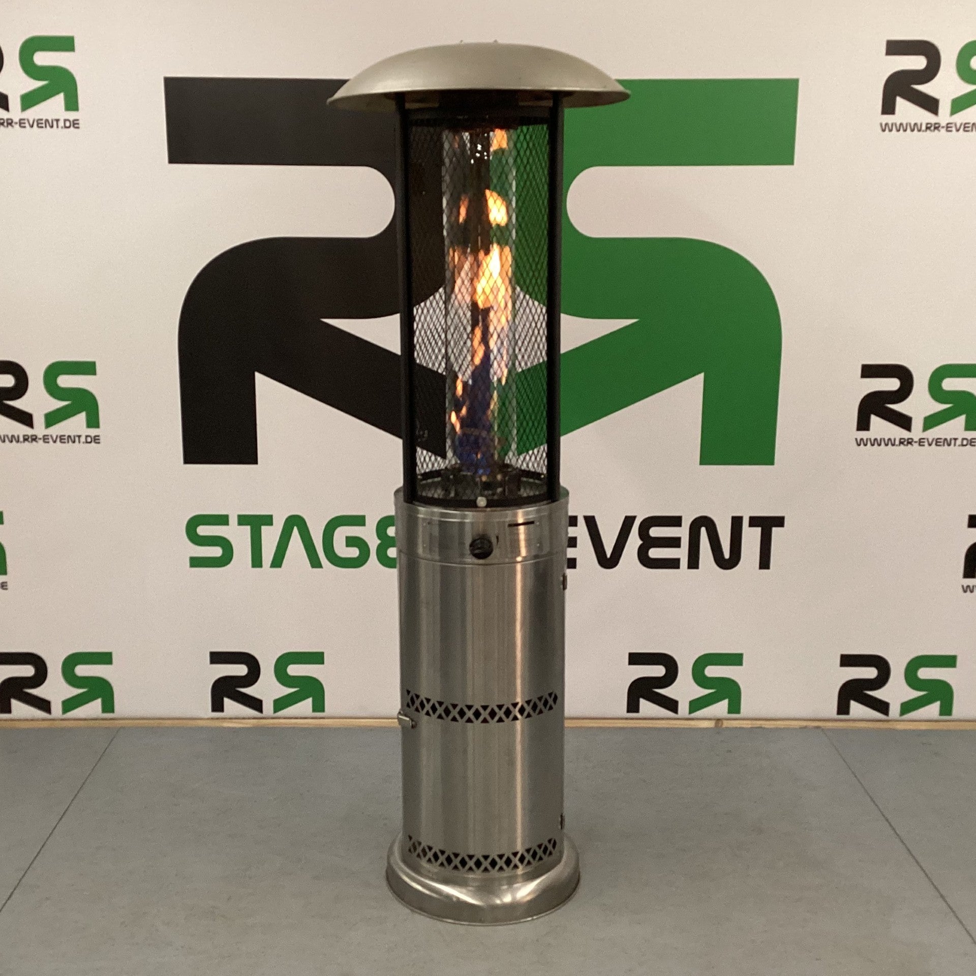 Gas-Heizpilz 11 kW – Gasheizer, Terrassenstrahler, offene Flamme, Heimlichkeitslicht, 360 Grad. – 2