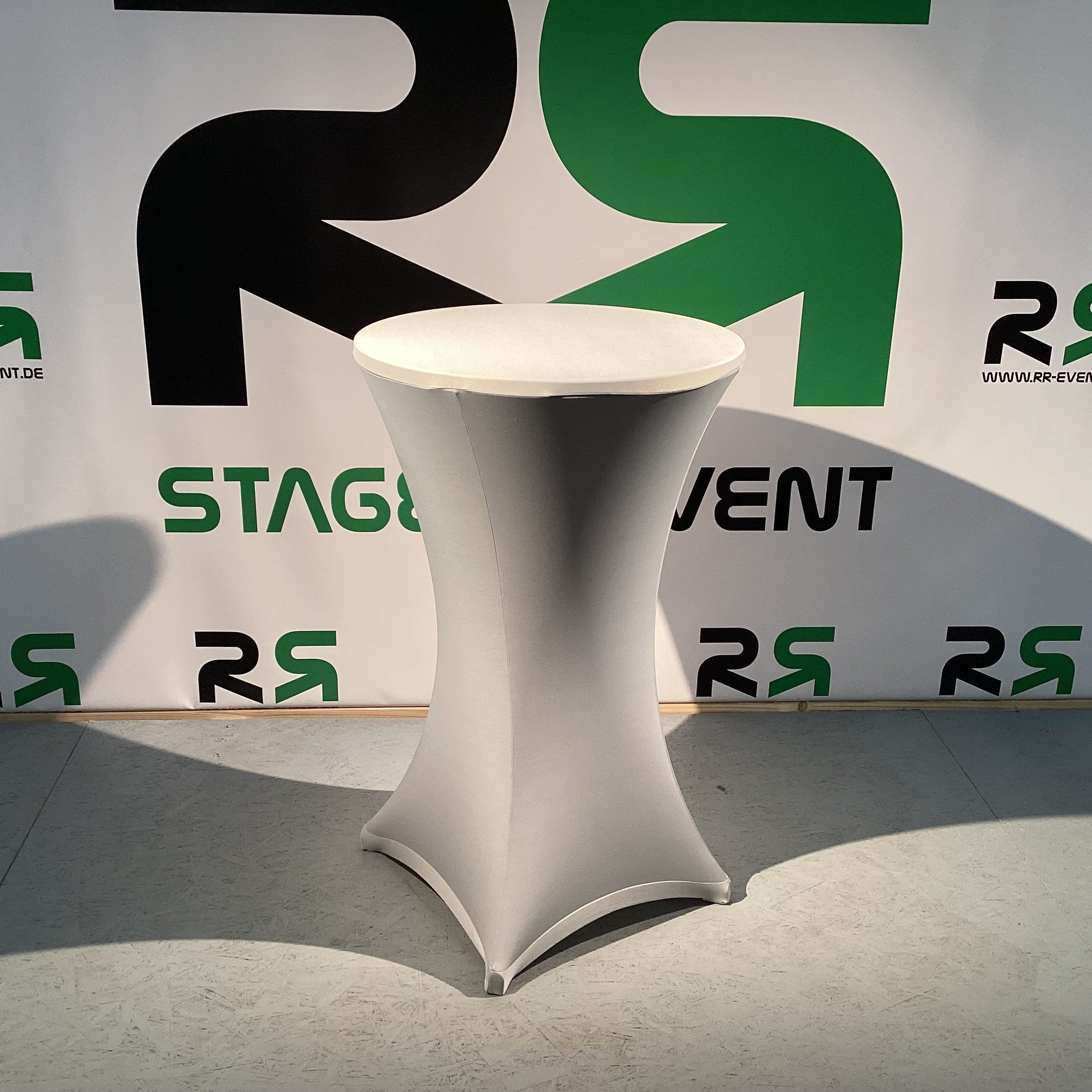Bistrotisch Stehtisch Ø70cm für Husse in silber, schwarz oder weiß – 3