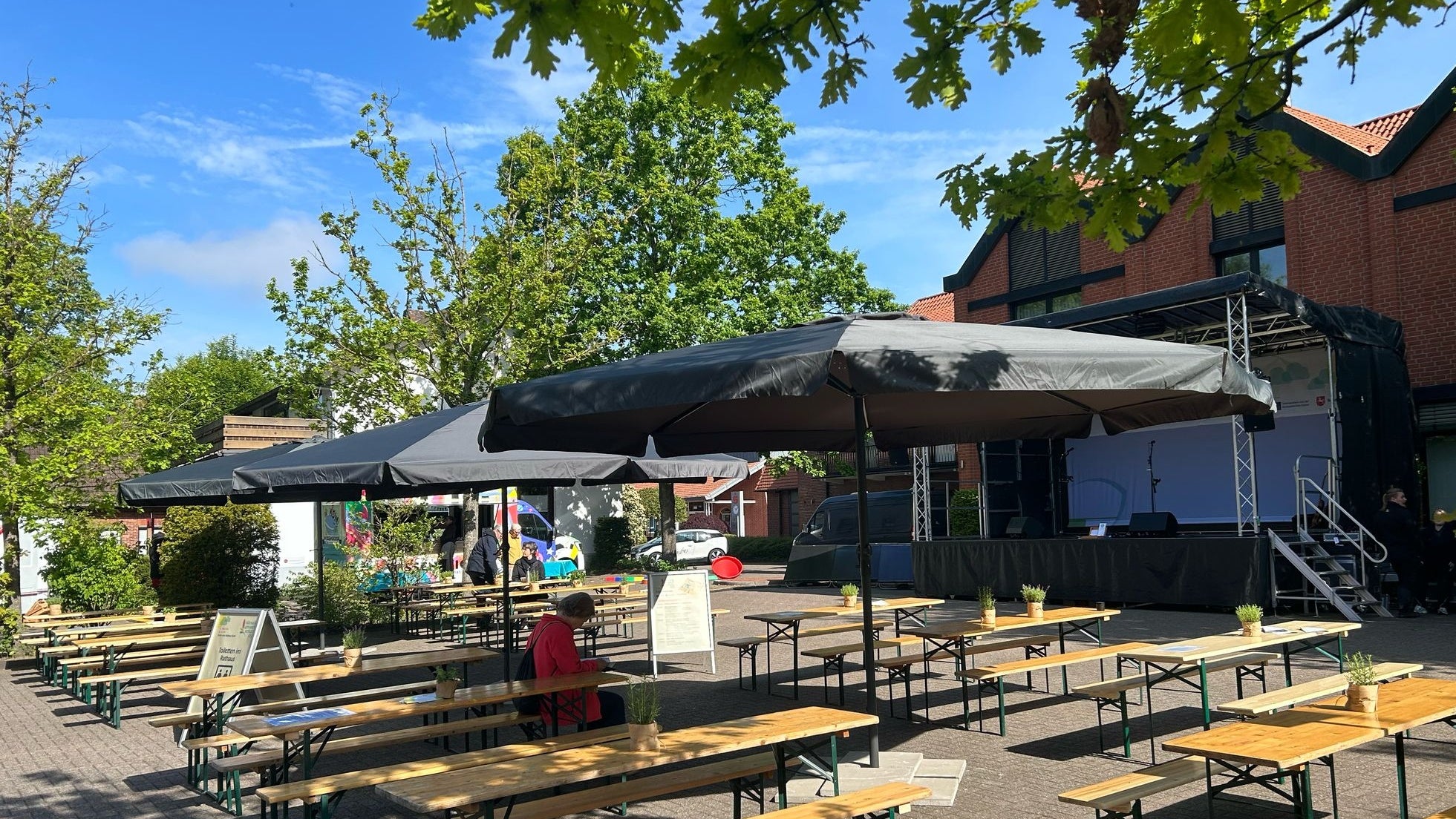 Ampelschirm 5 Meter – Marktschirm, Terrassenschirm, Gartenparasol, Sonnenschutz aus Aluminium – 4
