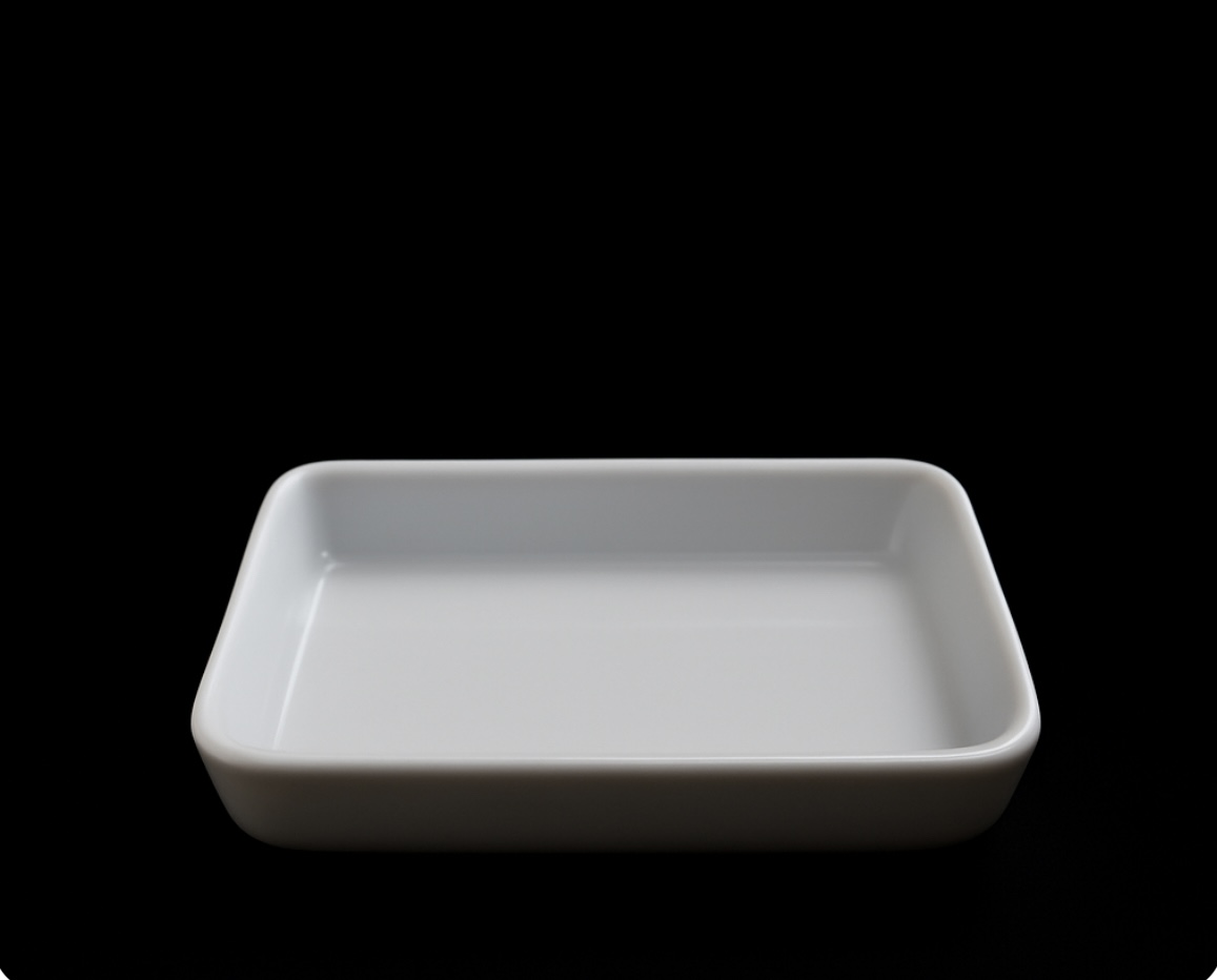 Mietgeschirr Teller eckig mini für Fingerfood/ Dessert mieten bei der Spülkiste