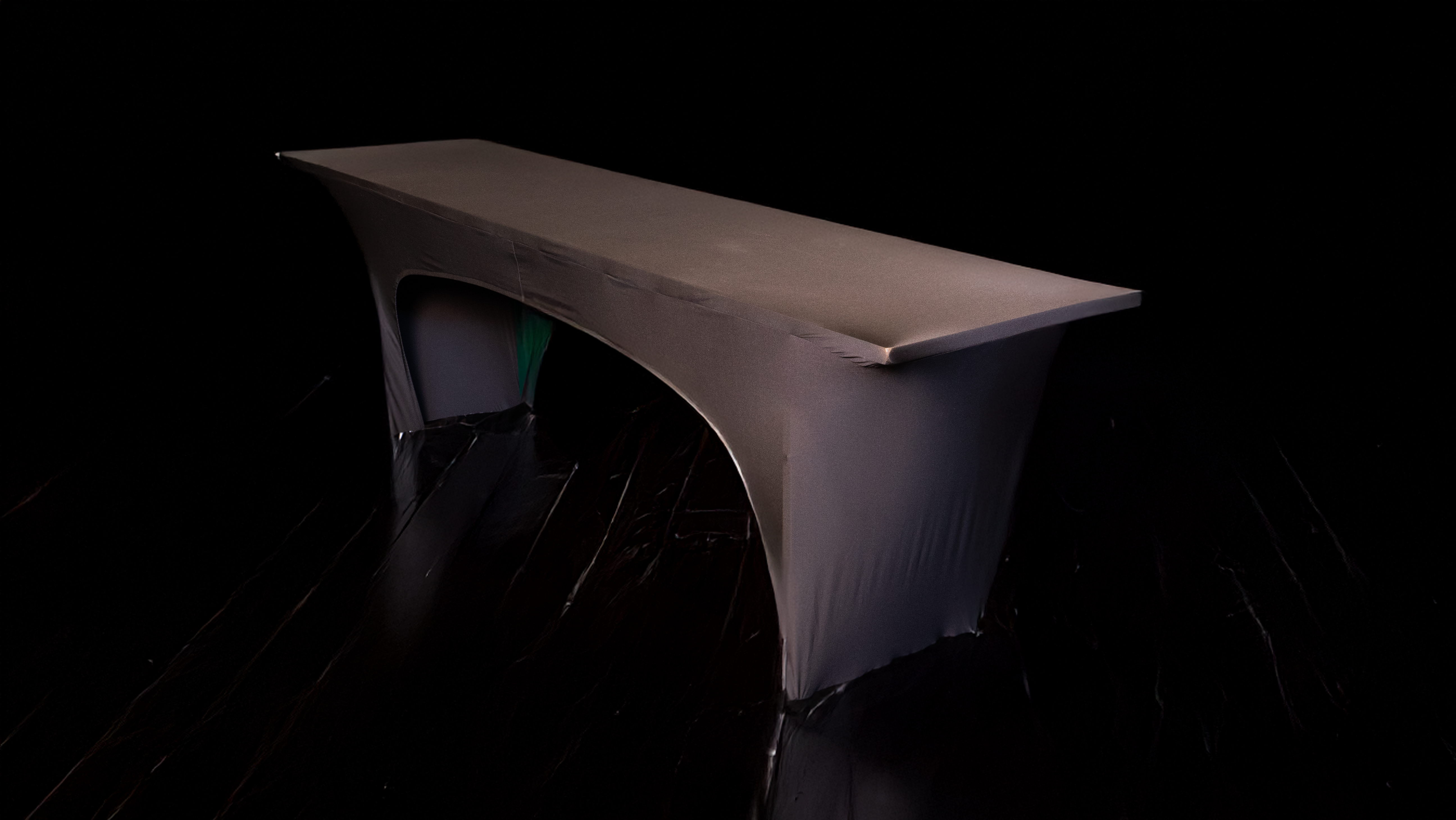 Stretchhusse Biertisch, schwarz ( 220x50 cm) mieten bei der Spülkiste