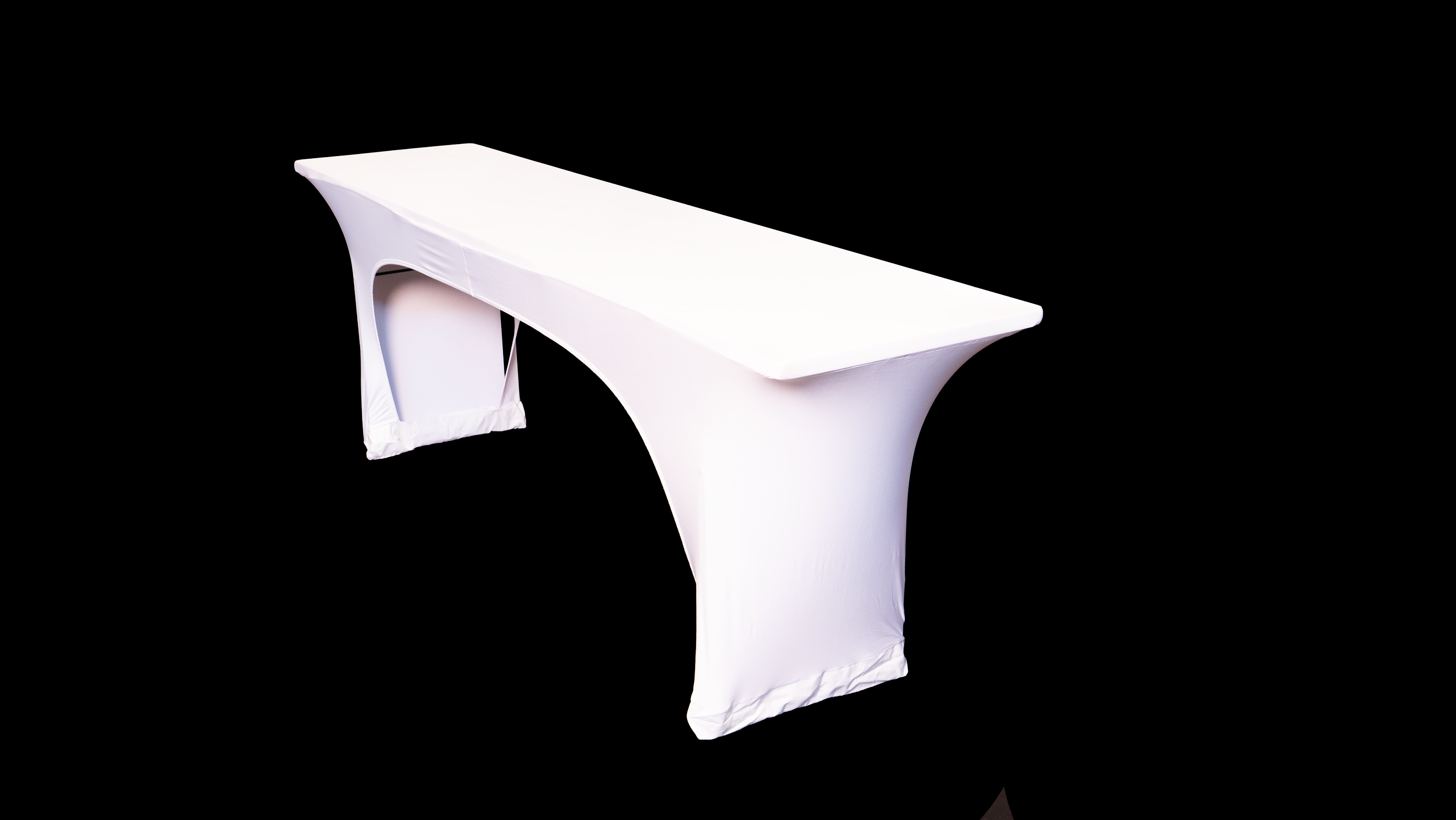 Stretchhusse Biertisch, reinweiß ( 220x50 cm) mieten bei der Spülkiste