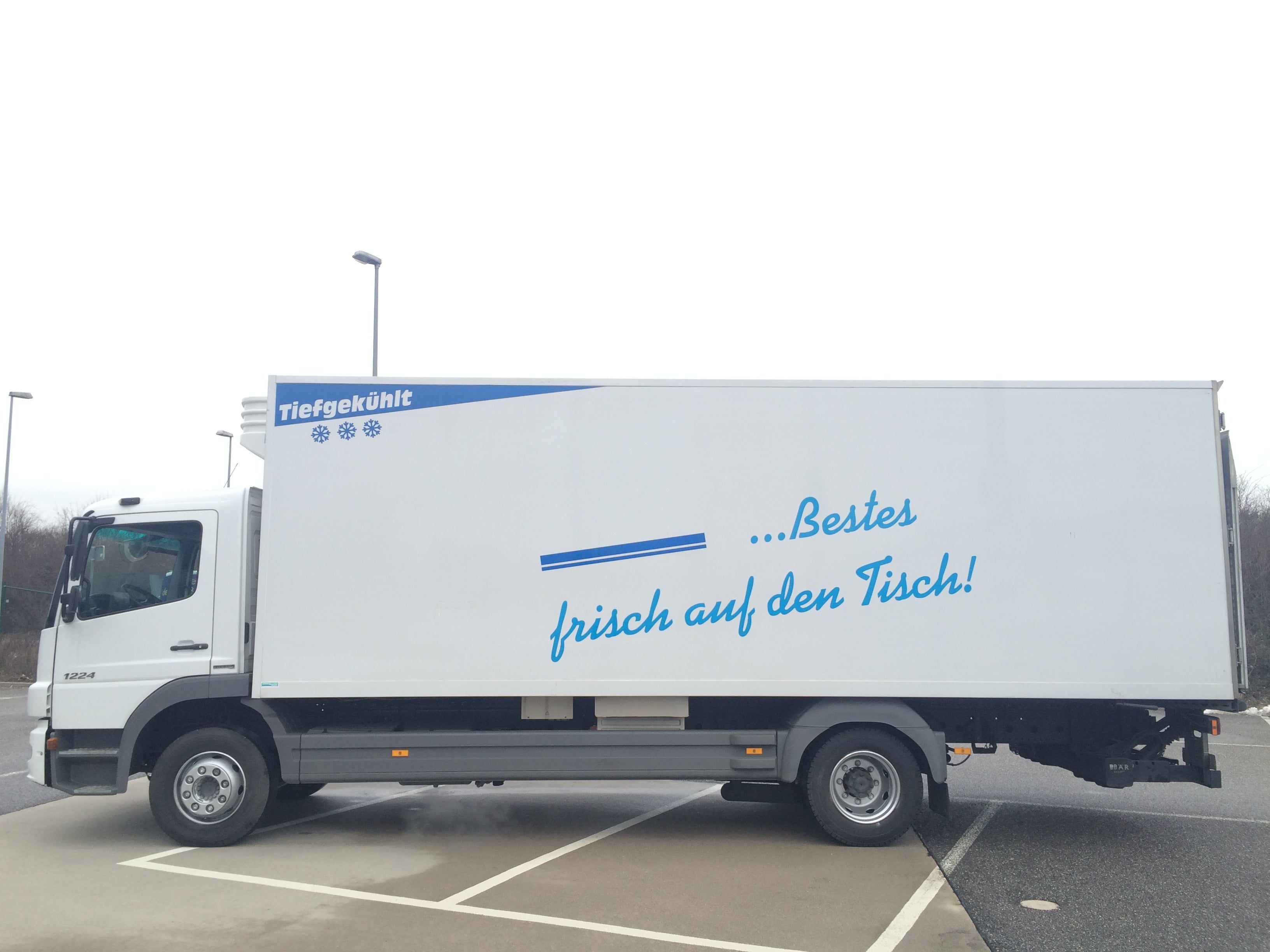 Mercedes Benz Atego 1224, Kühlkoffer mit 2 Kammern, Tiefkühler, Kühlfahrzeug, mit Ladebordwand 1500 kg Nutzlast zur Langzeitmiete, 71634 Ludwigsburg, 12 Tonner Kühllaster, Tiefkühl-LKW, Lebensmitteltr – 2
