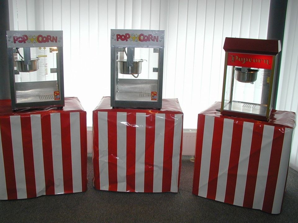 Popcornmaschine Glücksrad Reaktionswand mieten in Ibbenbüren – 2