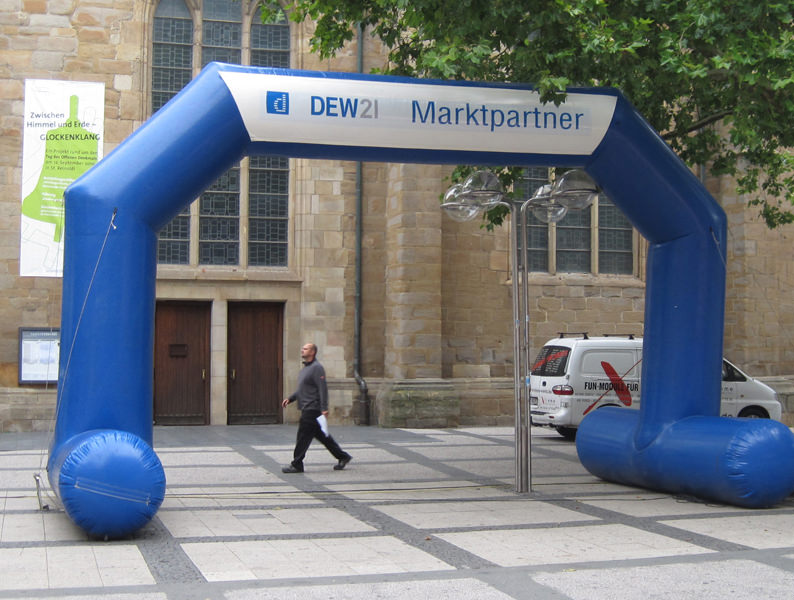 Torbogen gross (blau) mieten bei Xtreme Events