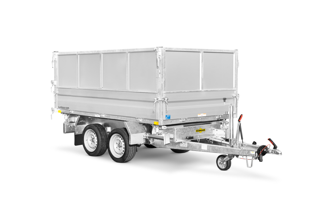 Humbaur HTK 3000.31 Dreiseitenkipper mit Blechaufsatz mieten – 3.000 kg, ab 60 €/Tag