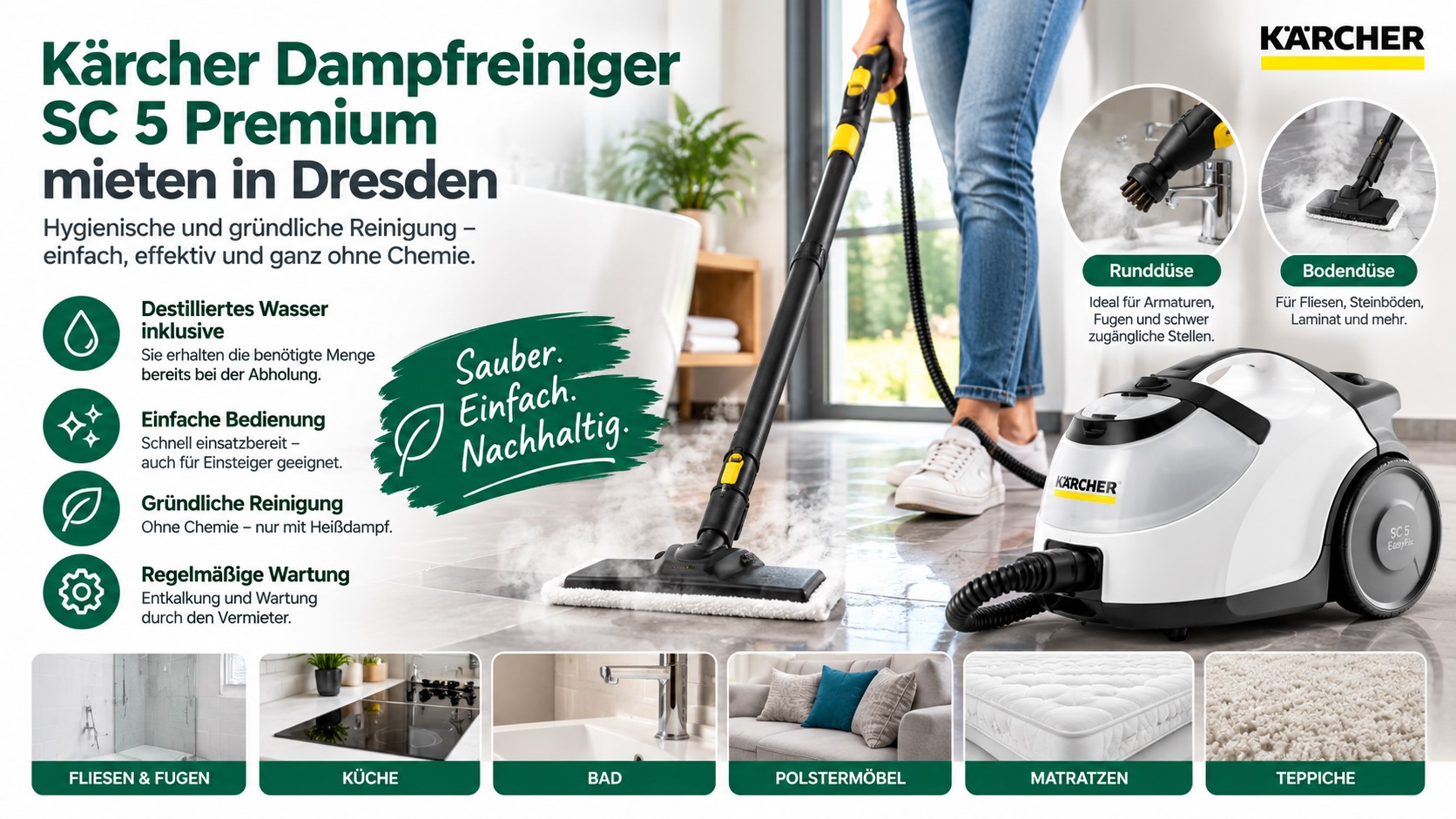 Dampfreiniger mieten in Dresden – Verleih & Vermietung