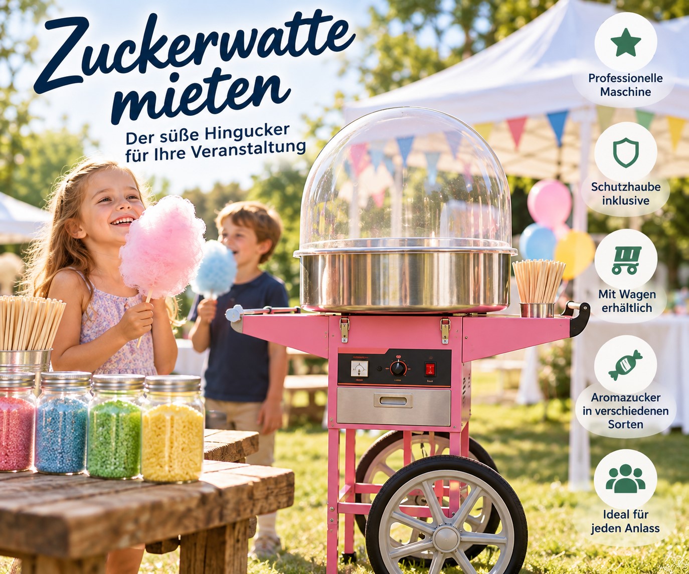 Zuckerwattemaschine mieten – Vermietung Verleih Dresden – 2