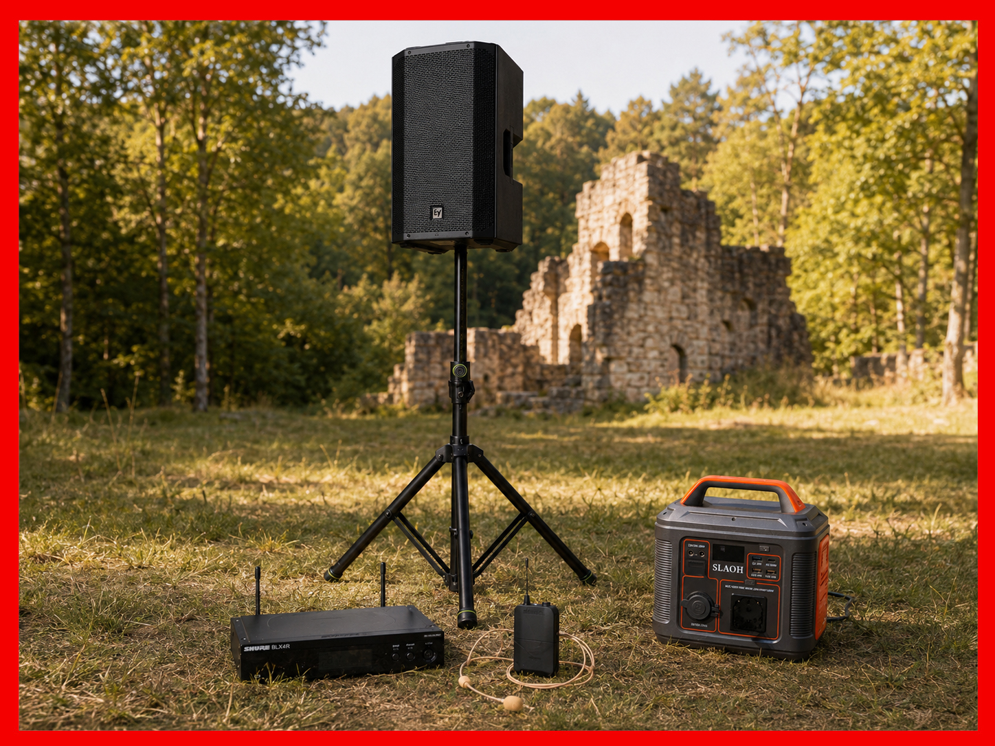 Outdoor Akku Box & Headset - Netzunabhängig