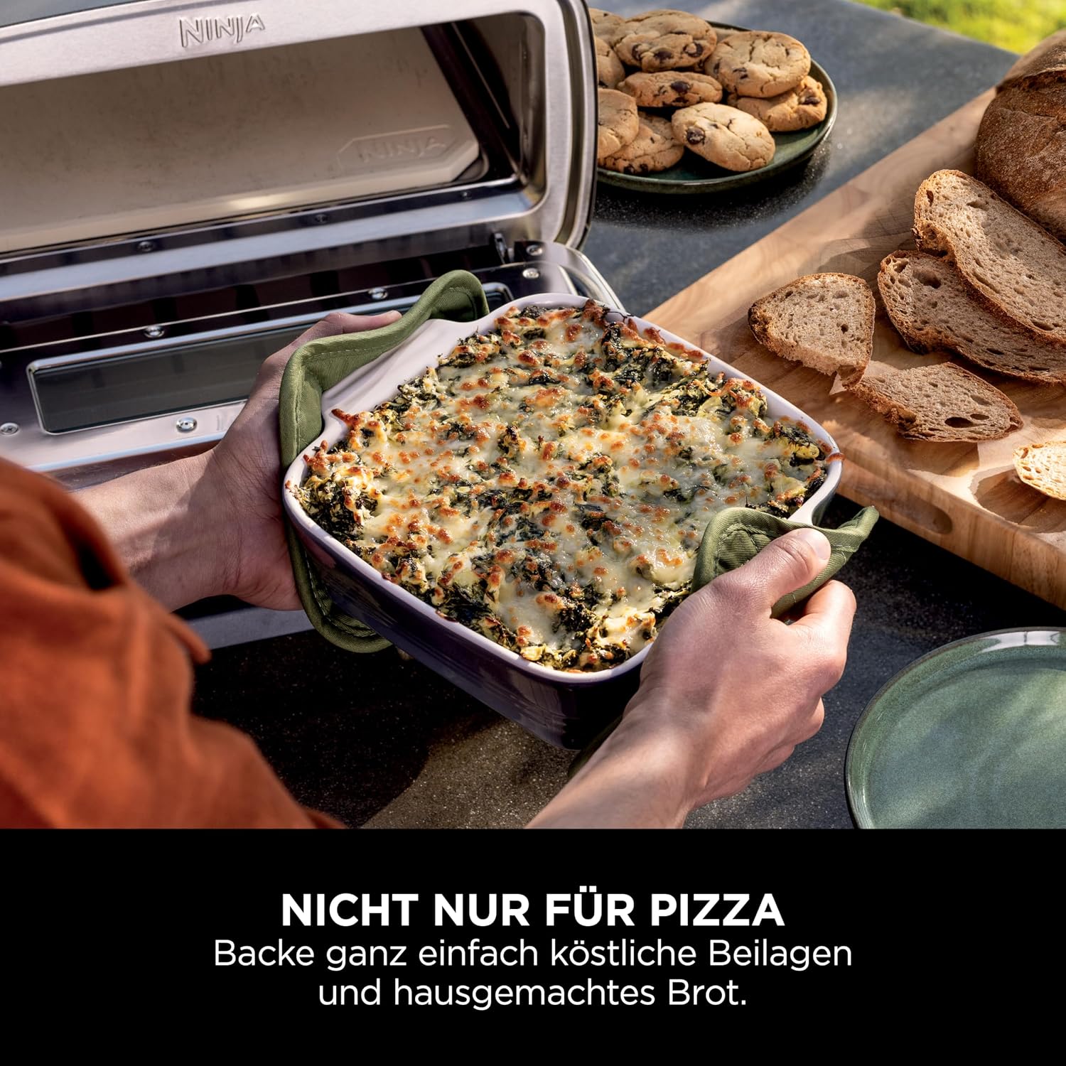 Pizzaofen Heißluftfritteuse 4 Funktionen Pizza Outdoor Pizza Ofen backen gehen lassen 230 V – Thumbnail 6
