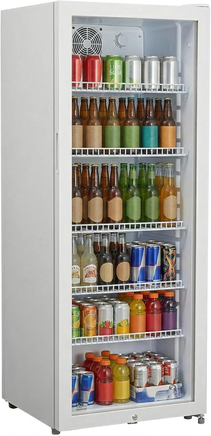 Getränkekühlschrank 237 L Bierkühlschrank Kühlschrank Profesional 110 W 6 verstellbaren Einlegeböden weiß