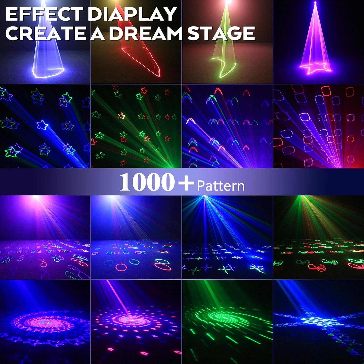 Stroboskop Blitzer DJ Discolicht Partylicht Effektstrahler 6-in-1 RGBW Party Lichter DMX Fernbedienung Musik Sound Activated Beam – 2