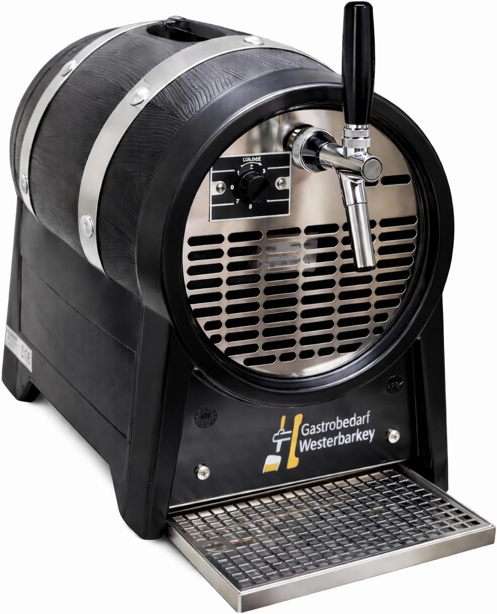 Zapfanlage Bierfassform 10°C 1 ltg. 60l/h mit Kompensatorschankhahn & Tropfblech