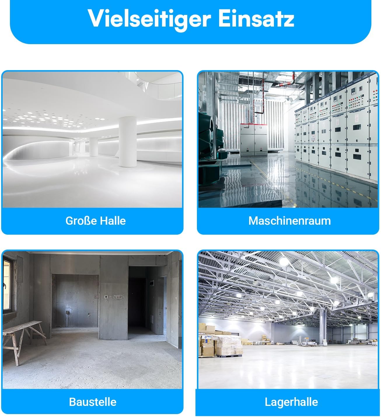 Windmaschine Ventilator 90 cm Industrieventilator 21.060 m³/h Luftstrom 1000 W 2 Stufen Laufrollen Vollkupfermotor Aluminiumblätter 5 m Kabel stapelbar – Thumbnail 7