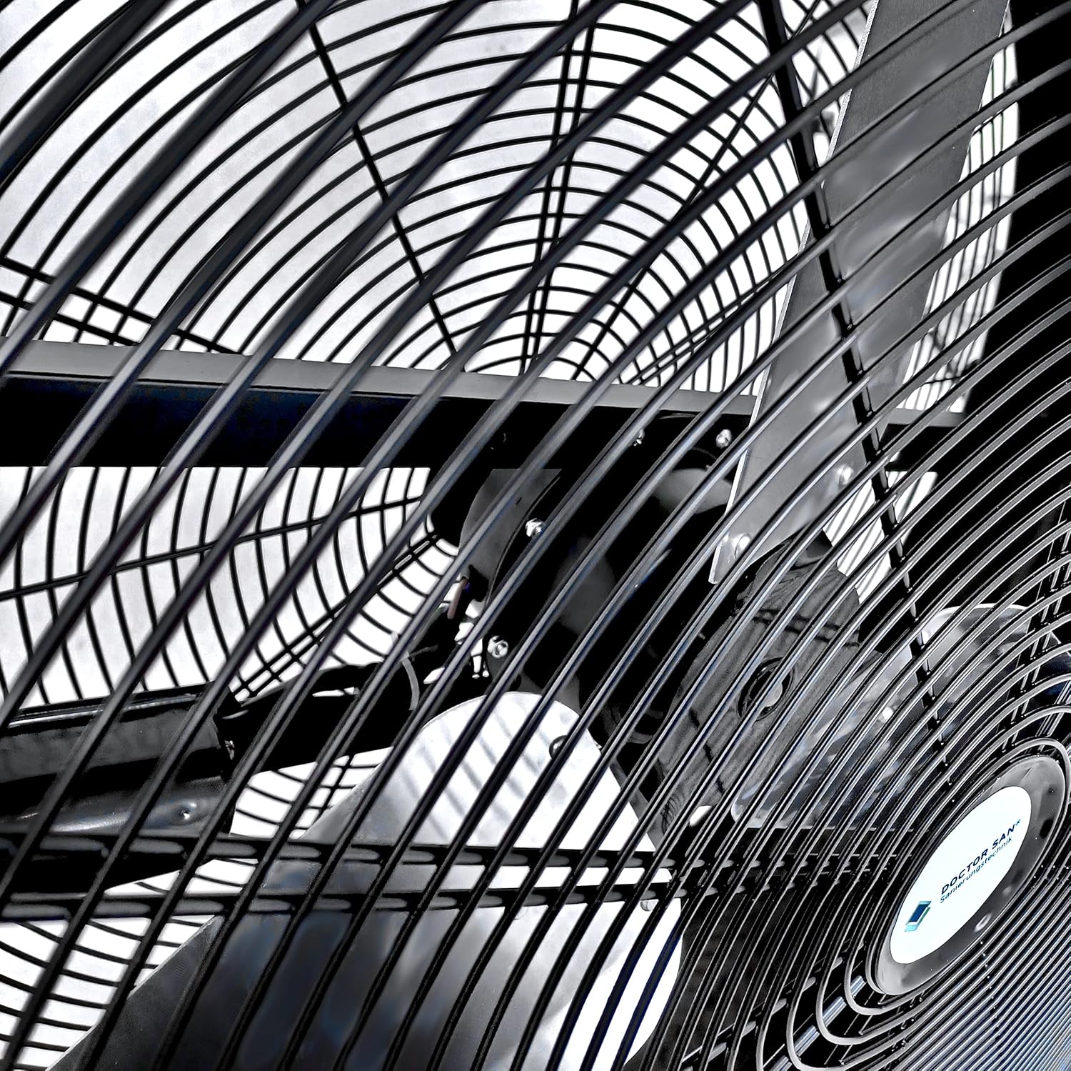 Trommelventilator Windmaschine Bauventilator Hallenventilator Baugebläse Baulüfter 19.200 m³/h – Ø 100 cm – 3