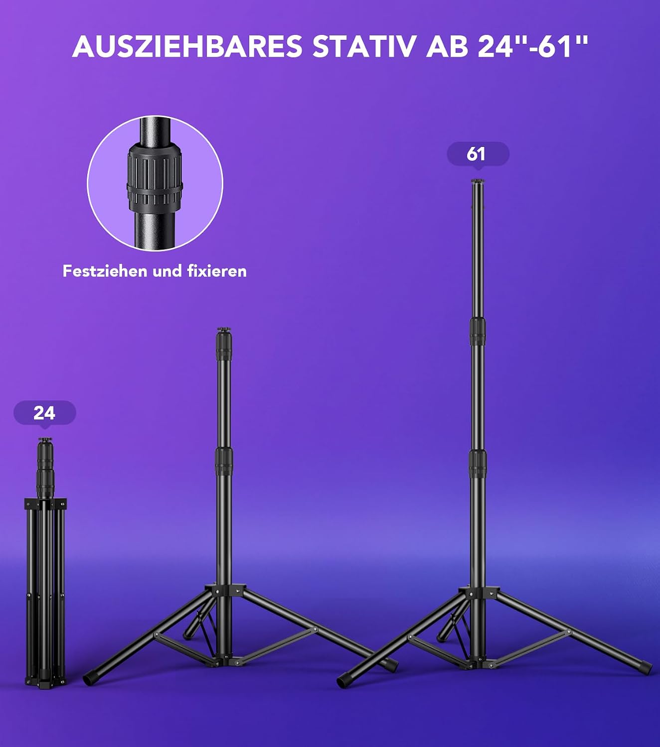 Partylicht 6-in-1 Discolicht mit 61 Zoll Stativ & RGB UV & Strobe – Thumbnail 6