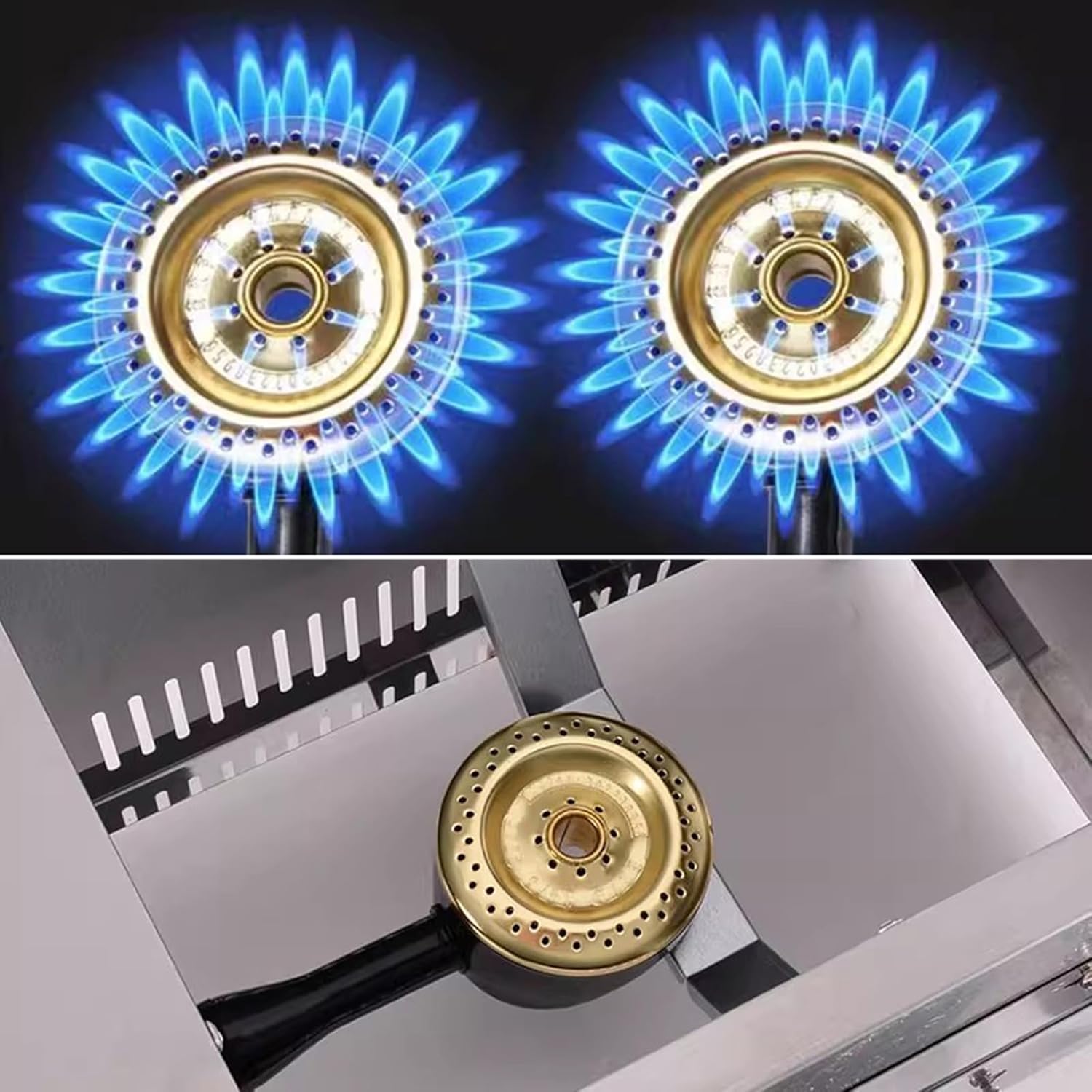 Gas Fritteuse 20 L = 2 x 10 L kommerziell Edelstahl Fritteuse mit Frittierkorb und Deckel Temperatur einstellbar Frittiermaschine für Heimküche Restaurants Imbissstuben – Thumbnail 6