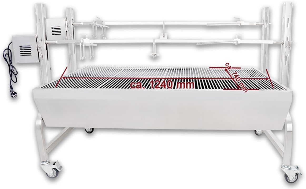 Doppel Spanferkelgrill XXXL Spießgrill Hähnchengrill Lammgrill Geflügelgrill Haxengrill Fleischgrill – Thumbnail 8