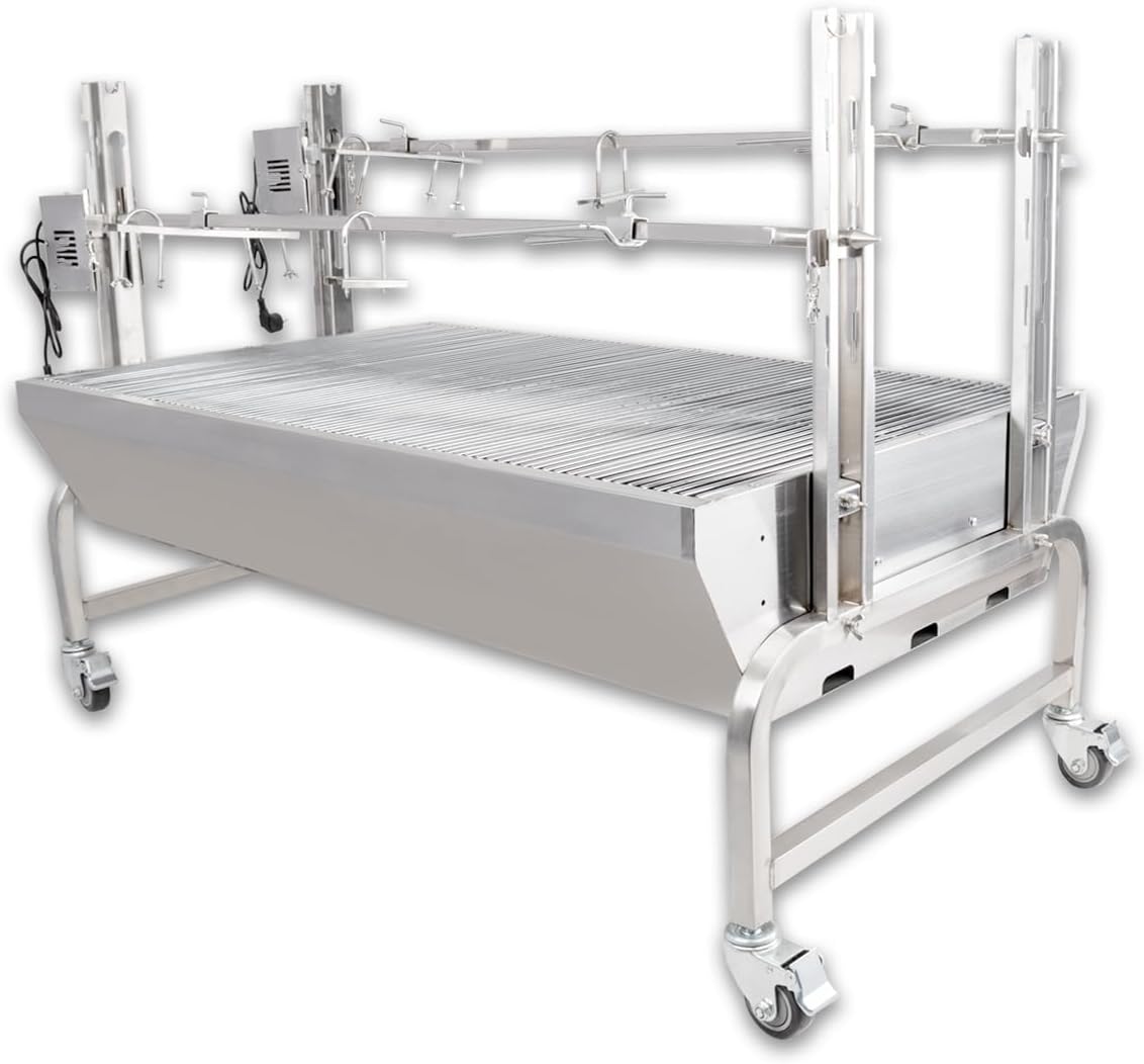 Doppel Spanferkelgrill XXXL Spießgrill Hähnchengrill Lammgrill Geflügelgrill Haxengrill Fleischgrill