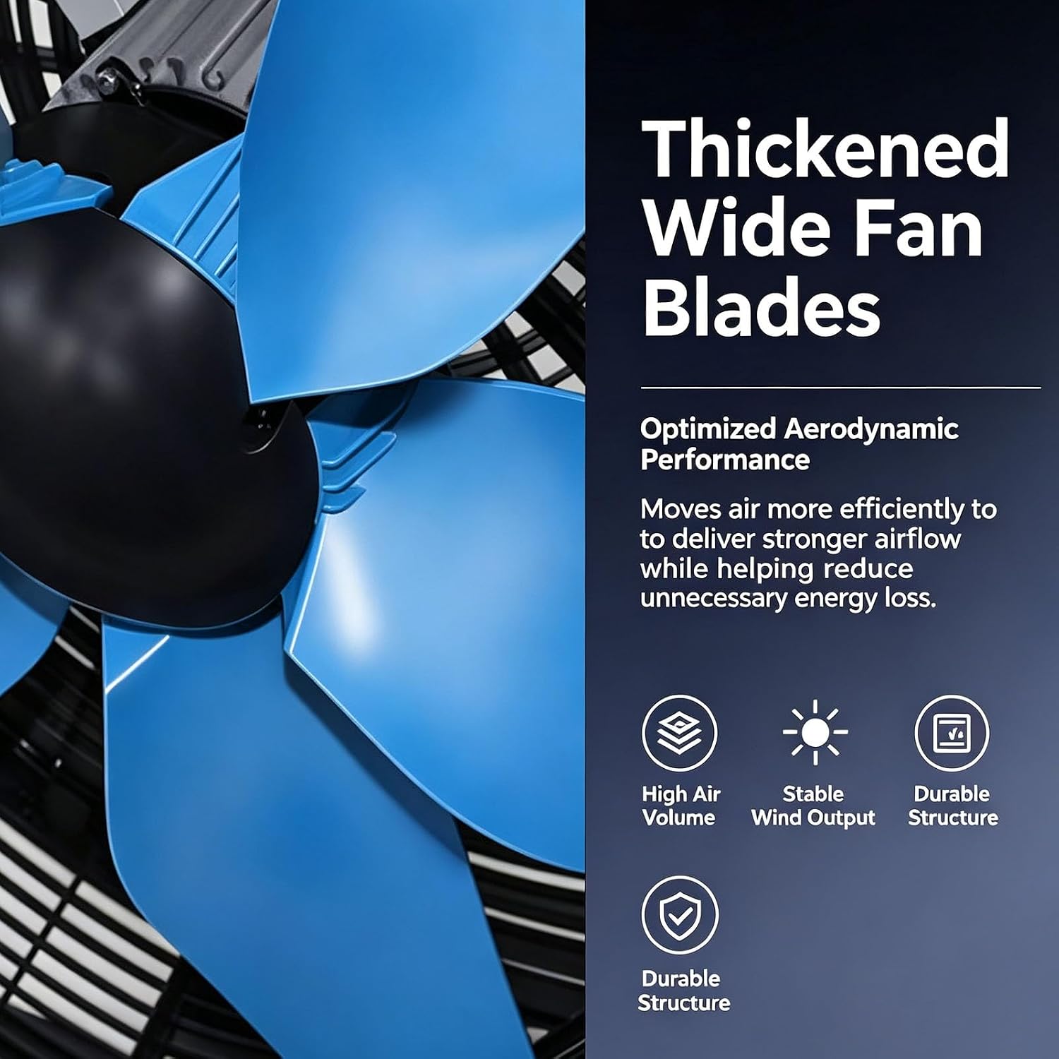 Industrie-Trommelventilator 24.000 m³/h 51 Zoll 45 m Reichweite 100 Geschwindigkeiten 500 W Hochgeschwindigkeits-Bodenventilator Kunststoff starker Luftstrom für Gewerbeflächen – Thumbnail 7