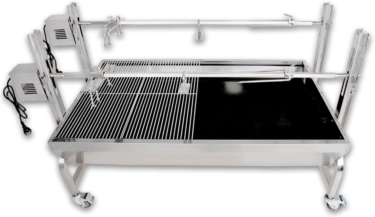 Doppel Spanferkelgrill XXXL Spießgrill Hähnchengrill Lammgrill Geflügelgrill Haxengrill Fleischgrill – 3