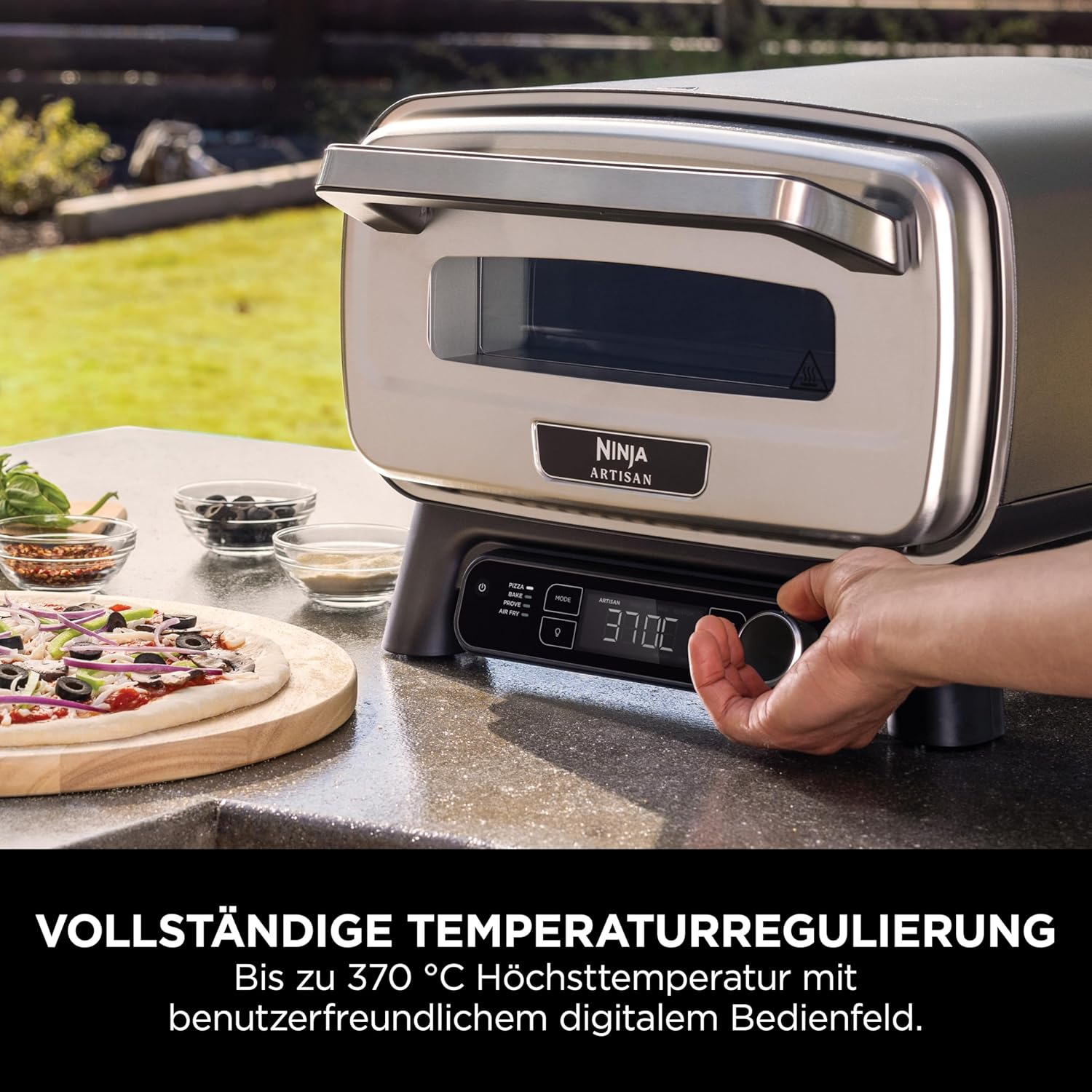 Pizzaofen Heißluftfritteuse 4 Funktionen Pizza Outdoor Pizza Ofen backen gehen lassen 230 V – 3